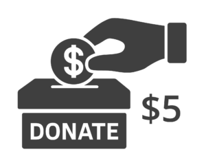 donate five dollars